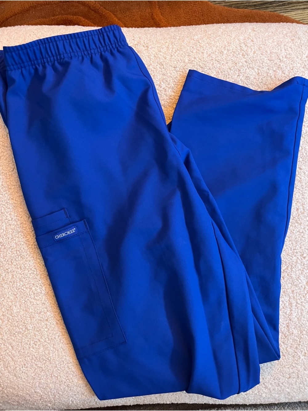 Cherokee Men’s Cobalt Blue Elastic Waist Scrub Pants
